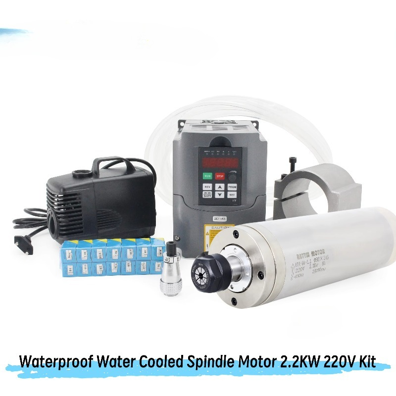 2.2Kw Water Cooled Spindle Kit Vfd - CNC Router Kit Waterproof Water Cooled
