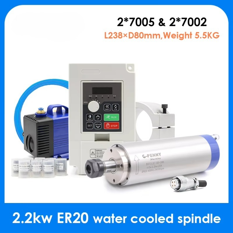 G-Penny CNC Set 2.2kW Water Co - đánh giá và giá 2.2Kw Water Cooled Spindle Kit Vfd